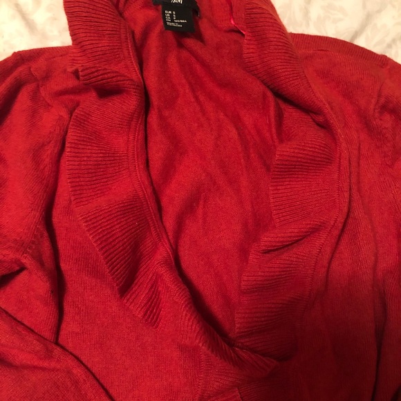 H&M Red Ruffle Cardigan - Picture 3 of 3